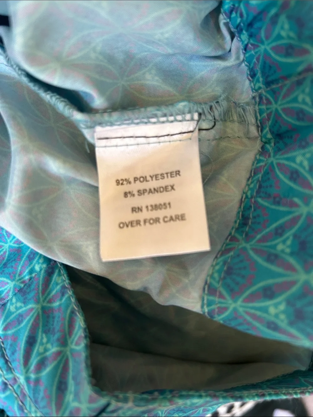 North River Skort Blue Geometric Print Skirt with Shorts SPF‎ Pockets NWT